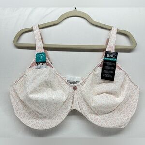 Bali Passion For Comfort Full-Figure Minimizer Underwire Bra DF3385 Floral 42DD